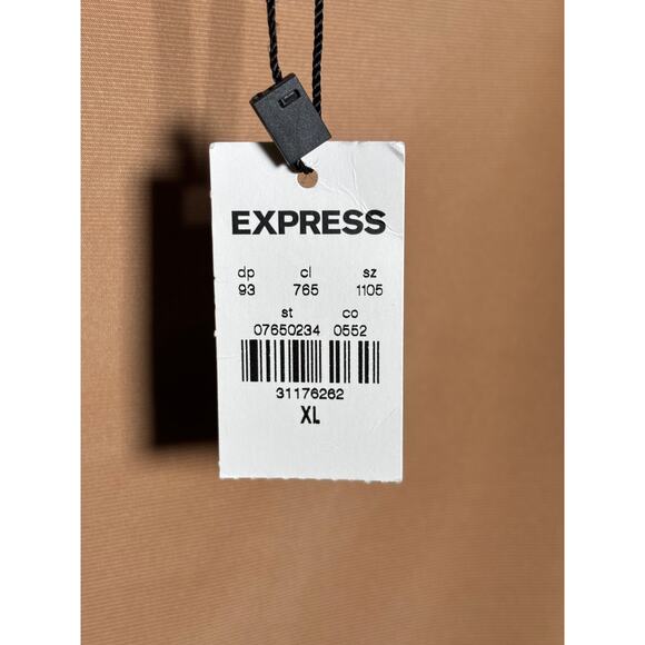 Express Women's Tan Strapless Ruched Bodycon Mini‎ Dress Lined Size XL NWT - Picture 5 of 8